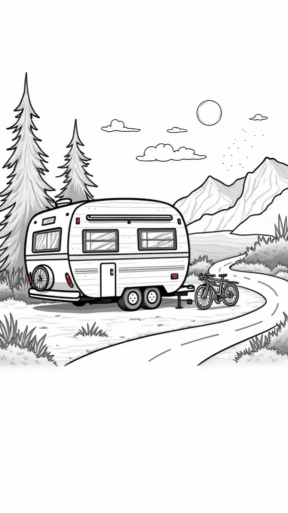 coloriage de camping-car